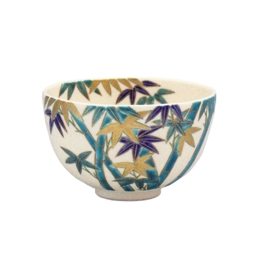 茶道具 抹茶茶碗(まっちゃちゃわん) 色絵 竹林 茶碗 中村 華峰|お茶・茶道具・抹茶スイーツ千紀園