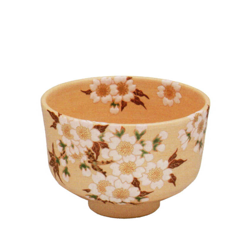 茶道具 抹茶茶碗（まっちゃちゃわん） 京焼 丹青 山桜 茶碗 田中 方円