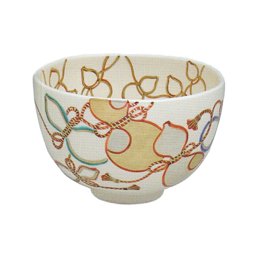 茶道具 抹茶茶碗（まっちゃちゃわん） 彩画 六瓢 茶碗 中村 華峰 茶道具・湯呑・急須-抹茶茶碗-コーヒー・お茶用品