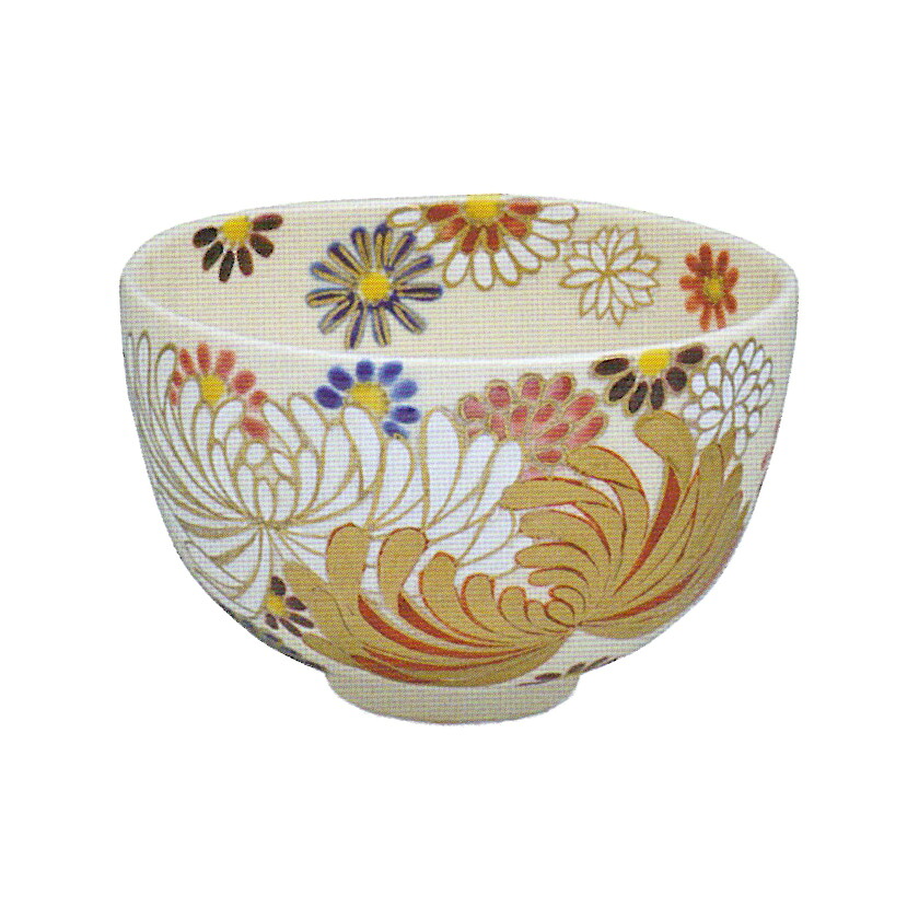 茶道具 抹茶茶碗(まっちゃちゃわん) 色絵 菊尽し 茶碗 中村 華峰|お茶・茶道具・抹茶スイーツ千紀園