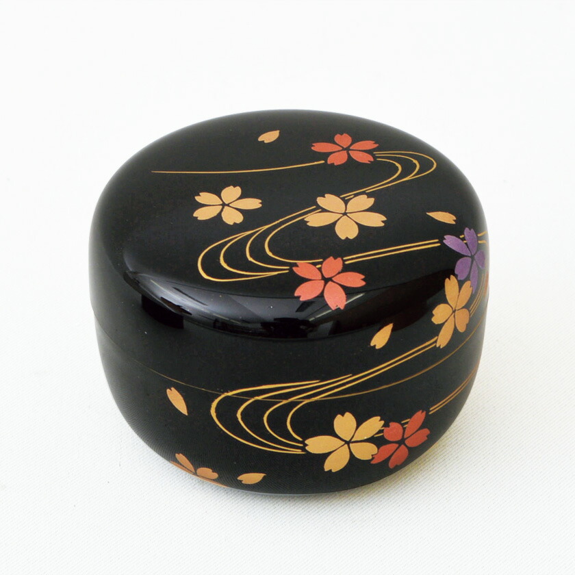 楽天市場】【茶道具】樹脂製大平棗梨地風仕上げ海松貝蒔絵（紙箱