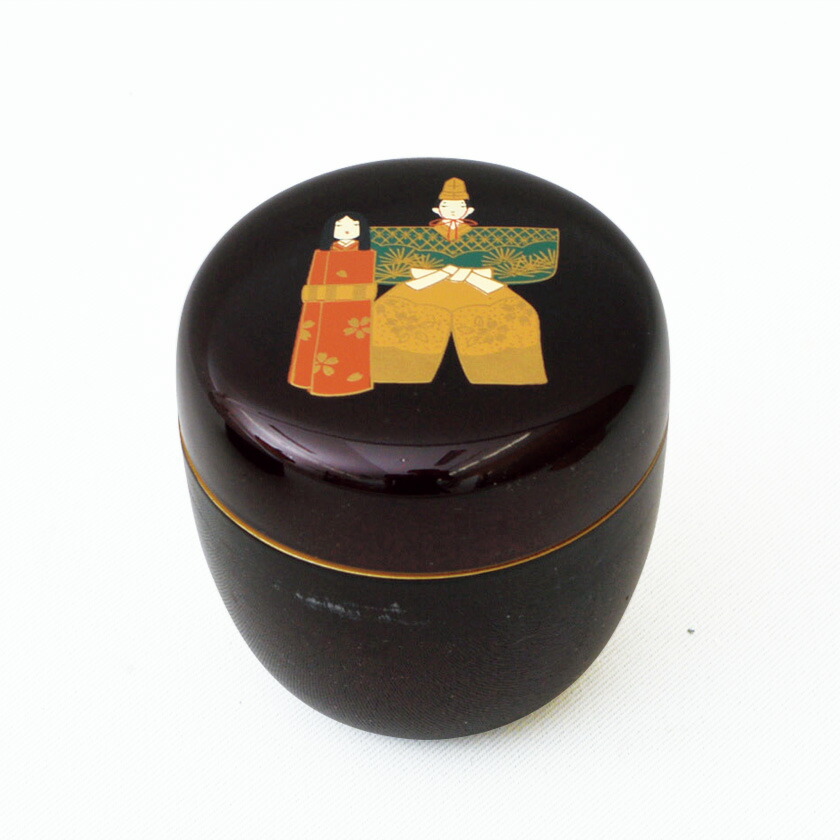 楽天市場】茶道具 棗 溜塗中棗 六瓢蒔絵（内梨子地） 東雲作 : 茶道具