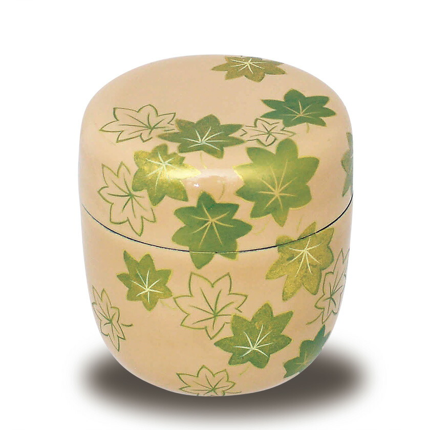 大棗 宝珠 萌絵 加賀萌絵師 塚本一舟作 内銀地 共箱付 作家物 茶道具