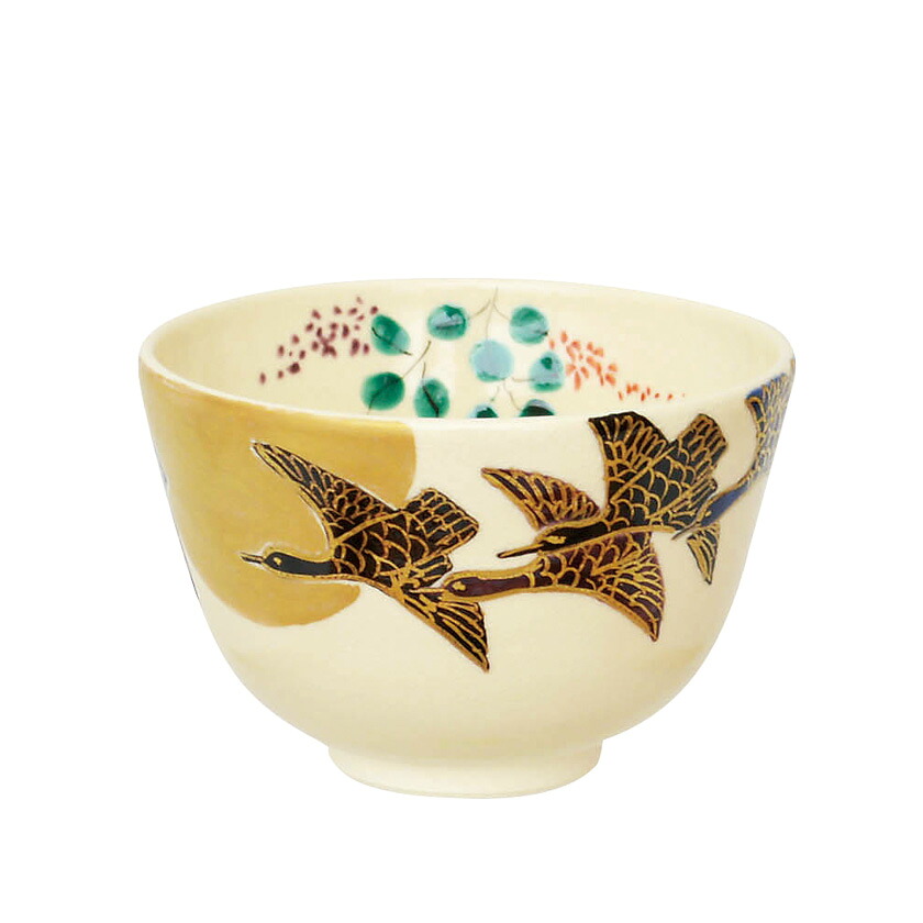 茶道具 抹茶茶碗（まっちゃちゃわん） 茶碗 色絵 月に雁 川上 真琴 9,952円