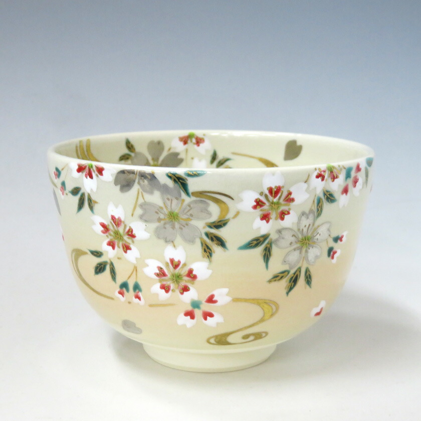 楽天市場】お茶道具 抹茶茶碗 瑠璃釉薬 金彩桜 茶碗 加藤永山作