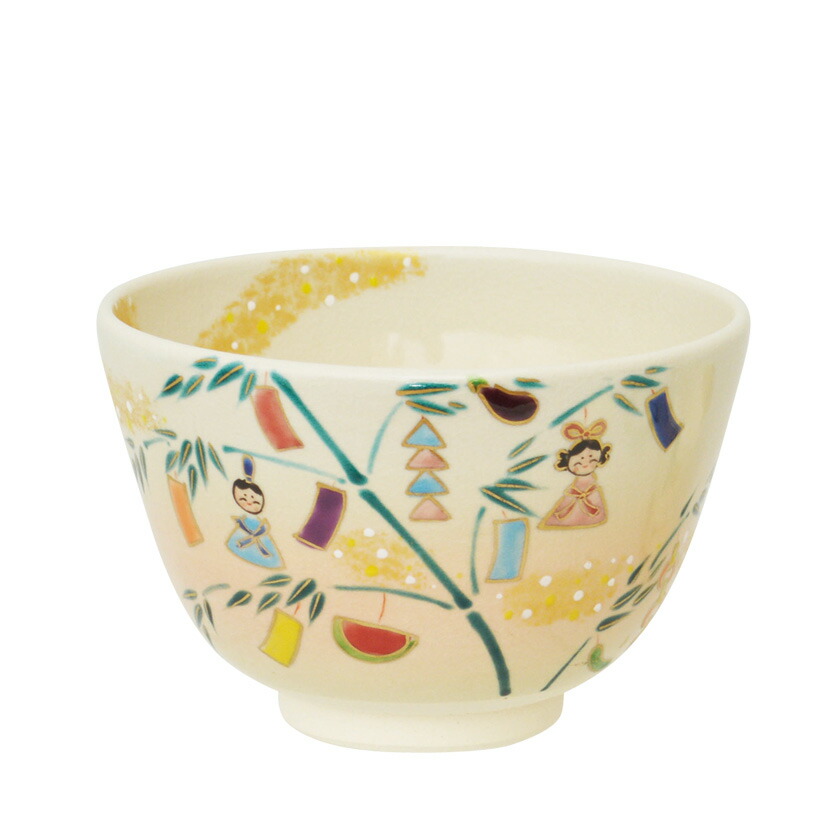 茶道具 抹茶茶碗（まっちゃちゃわん） 茶碗 色絵 七夕飾り 加藤 起楽 8,151円