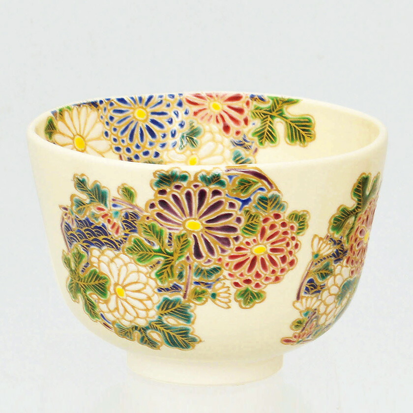 茶道具 抹茶茶碗（まっちゃちゃわん） 茶碗 仁清 菊紋 加藤 如水