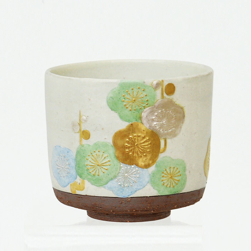 茶道具 抹茶茶碗（まっちゃちゃわん） 茶碗 粉引 ペンキ塗り 梅 通次 智子