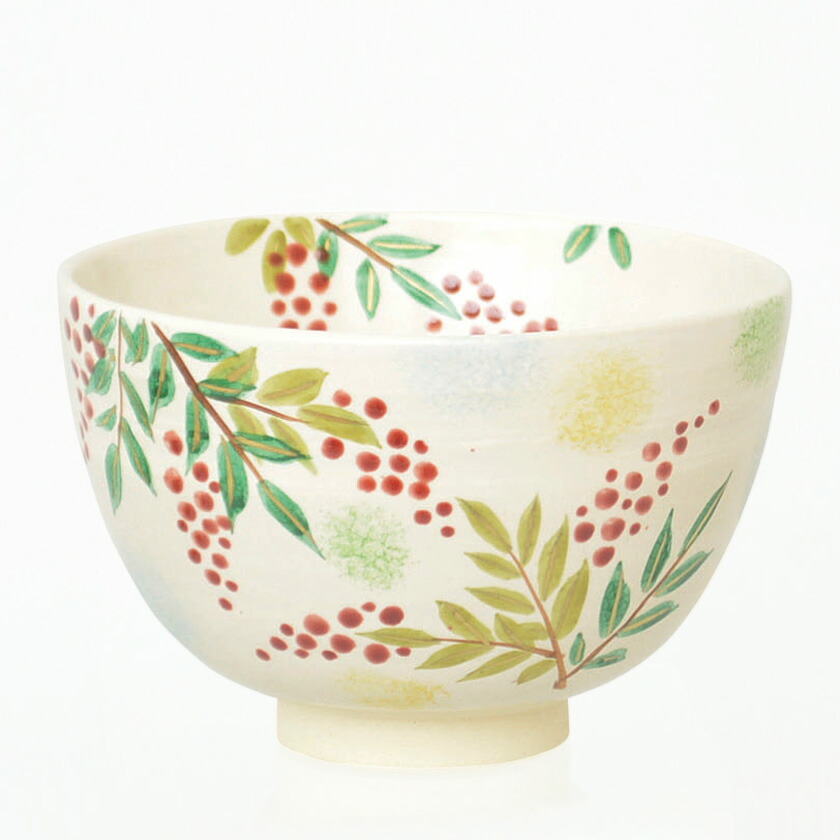 楽天市場】茶道具 抹茶茶碗（まっちゃちゃわん） 茶碗 色絵 南天に