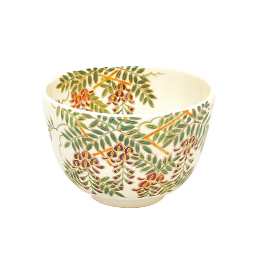 茶道具 抹茶茶碗(まっちゃちゃわん) 茶碗 色絵 藤棚 加藤 悠楽|お茶・茶道具・抹茶スイーツ千紀園