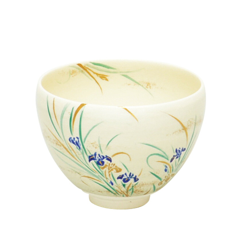 茶道具 抹茶茶碗（まっちゃちゃわん） 茶碗 色絵 杜若 今岡 三四郎 端午の節句 こどもの日