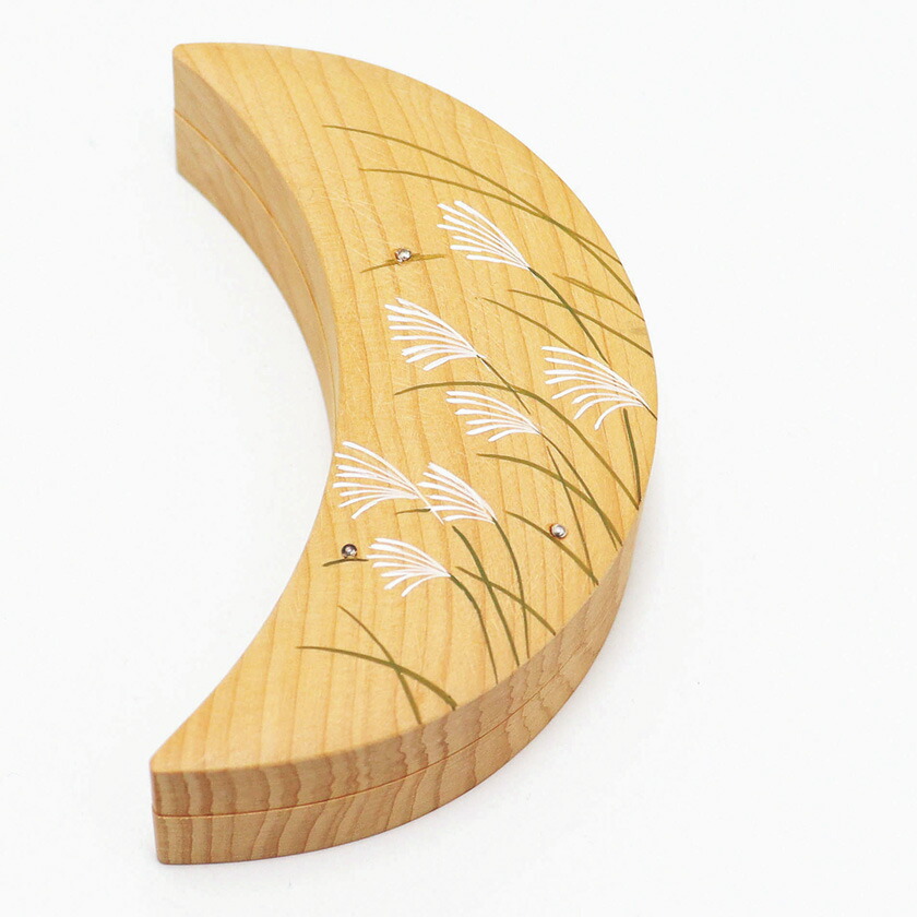 お値下げしました、銀ぼかし芒鈴虫蒔絵　三日月　香合　箕輪一星作 お値下げしました、銀ぼかし芒鈴虫蒔絵 三日月 香合 箕輪一星作 - メルカリ