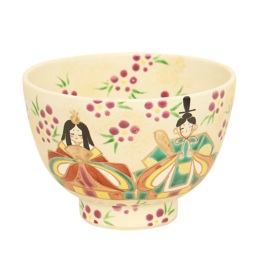 茶道具 抹茶茶碗（まっちゃちゃわん） 茶碗 色絵 雛祭 加藤 永山｜お茶・茶道具・抹茶スイーツ千紀園
