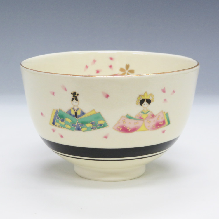 限定版-•ヤフオク! - 茶道具 •抹茶茶碗 色絵 花兎（はなうさぎ） 京焼