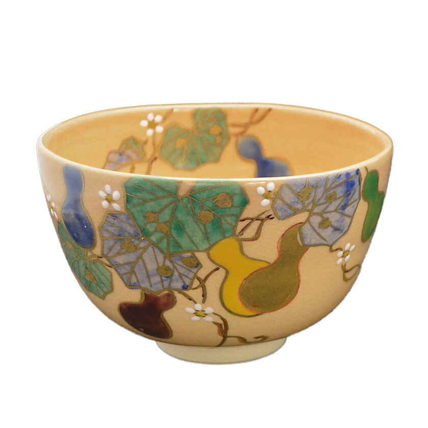 茶道具 抹茶茶碗（まっちゃちゃわん） 色絵茶碗 六瓢 鈴木 一点