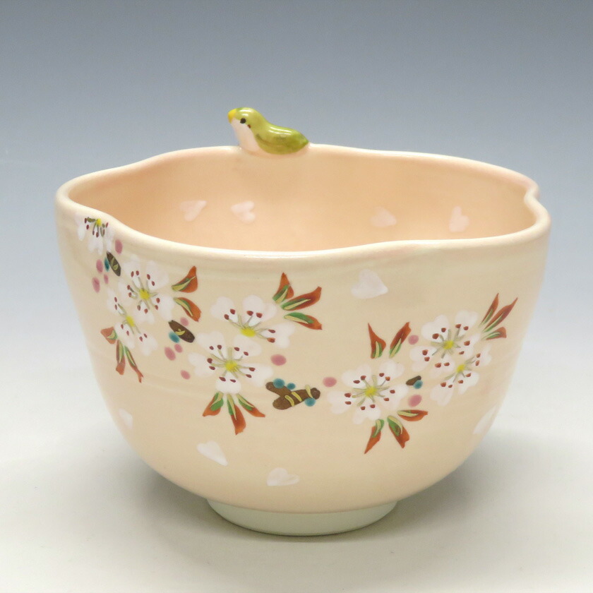 茶道具 抹茶茶碗（まっちゃちゃわん） 京焼 桜茶碗 竹中 洸祥