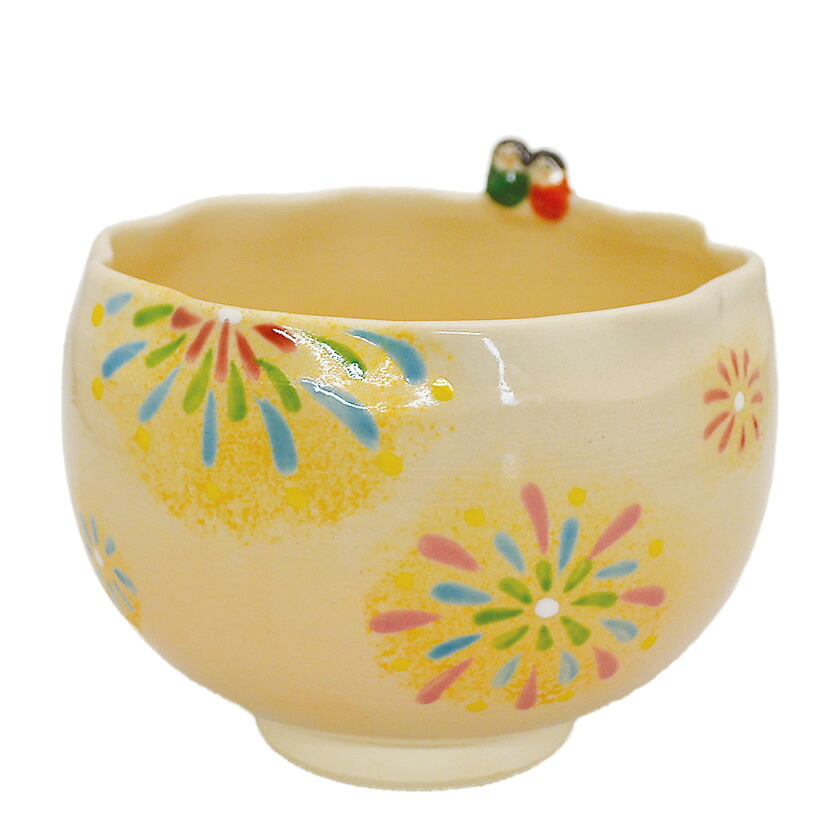 茶道具 抹茶茶碗（まっちゃちゃわん） 京焼 色絵茶碗 花火 竹中 洸祥｜お茶・茶道具・抹茶スイーツ千紀園