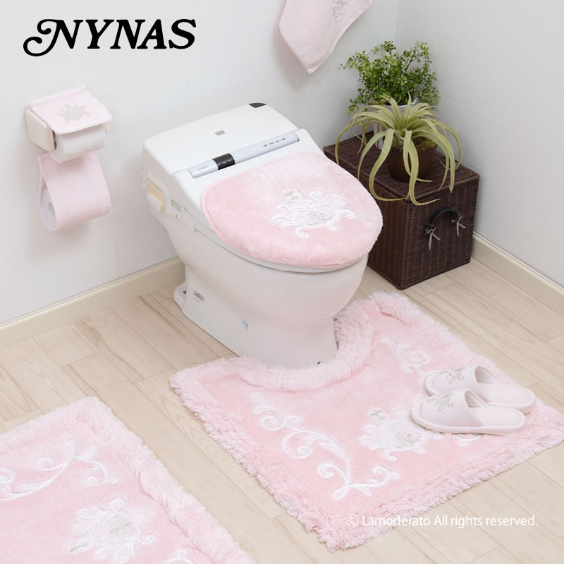 センコー NYNAS シャンティ トイレマット シルバーグレー 約70×70cm