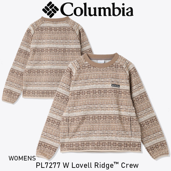Columbia コロンビア PL7277 W Lovell Ridge Crew ウィメンズ ラヴェル 山の背 労働者の一団のど首 レディース フリース 2025 置き目売りわたす店
