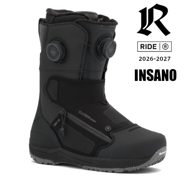 特典付き 26-27 RIDE ライド スノーボード ブーツ INSANO BOA ボア 正規販売店 SNOWBOARD 2026-2027 ご予約商品
