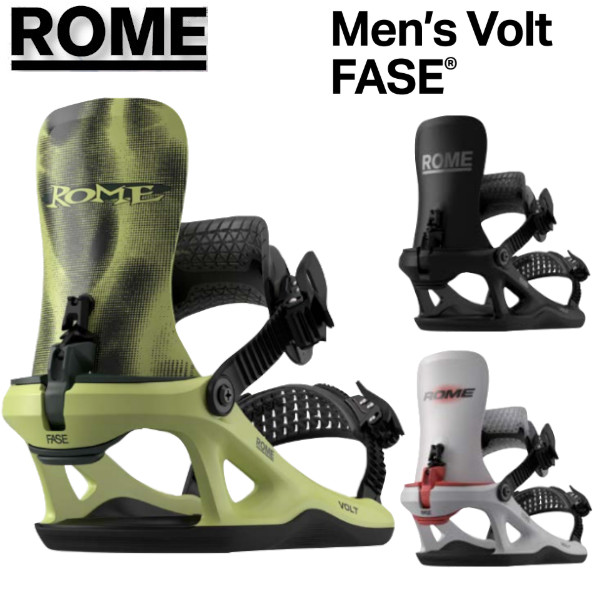 特典付き 26-27 ROME SDS ローム エスディエス MEN'S VOLT FASE ボルト メンズ フェーズ フェイズ ファストエントリー ビンディング バインディング BINDING 正規販売店 スノーボード SNOWBOARD 2026-2027 ご予約商品｜VOLTAGE