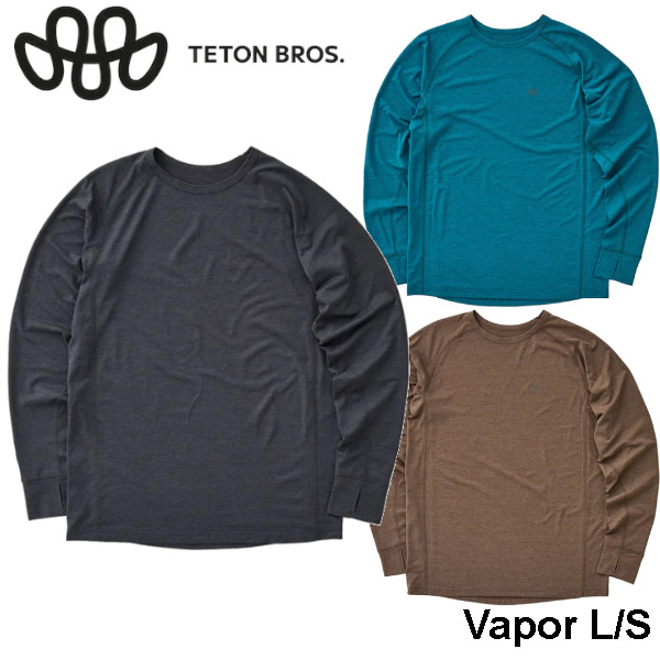 26 Spring&Summer Teton Bros ティートン ブロス Vapor L/S MENS ベイパー ロングスリーブ メンズ 吸水速乾 ストレッチ UPF+30 抗菌防臭 正規販売店 26春夏モデル TB261-27M メール便発送