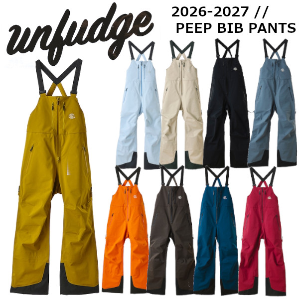 排他的権利付き添い人 26-27 unfudge アンファッジ PEEP BIB PANTS ピープ ビブ ズボン下 スノーボード お召しもの 置き目売りわたす店 白いもの お召しもの SNOWBOARD  2026-2027 ご取っておく商いもの
