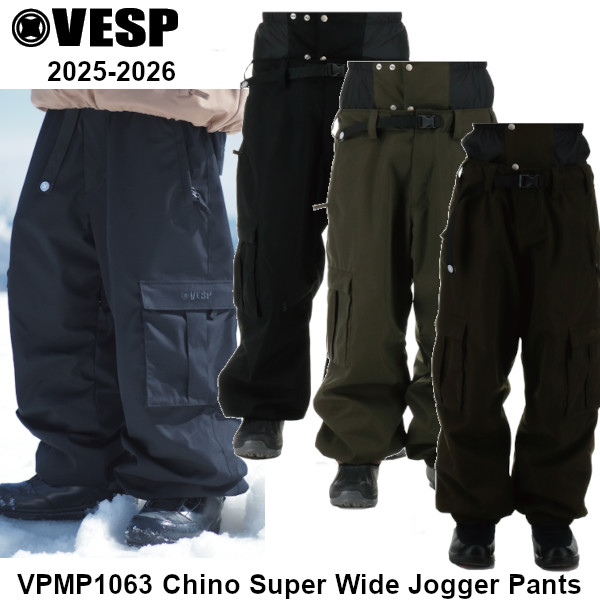 楽天市場】25-26 VESP べスプ VPMP1060 Chino Wide Jogger Pants BK