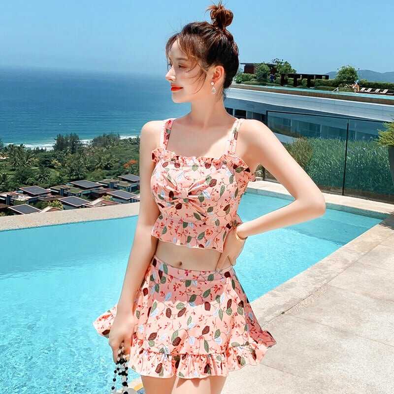 楽天市場】水着 体系カバー水着 ワンピース フリル 谷間魅せ 盛れる