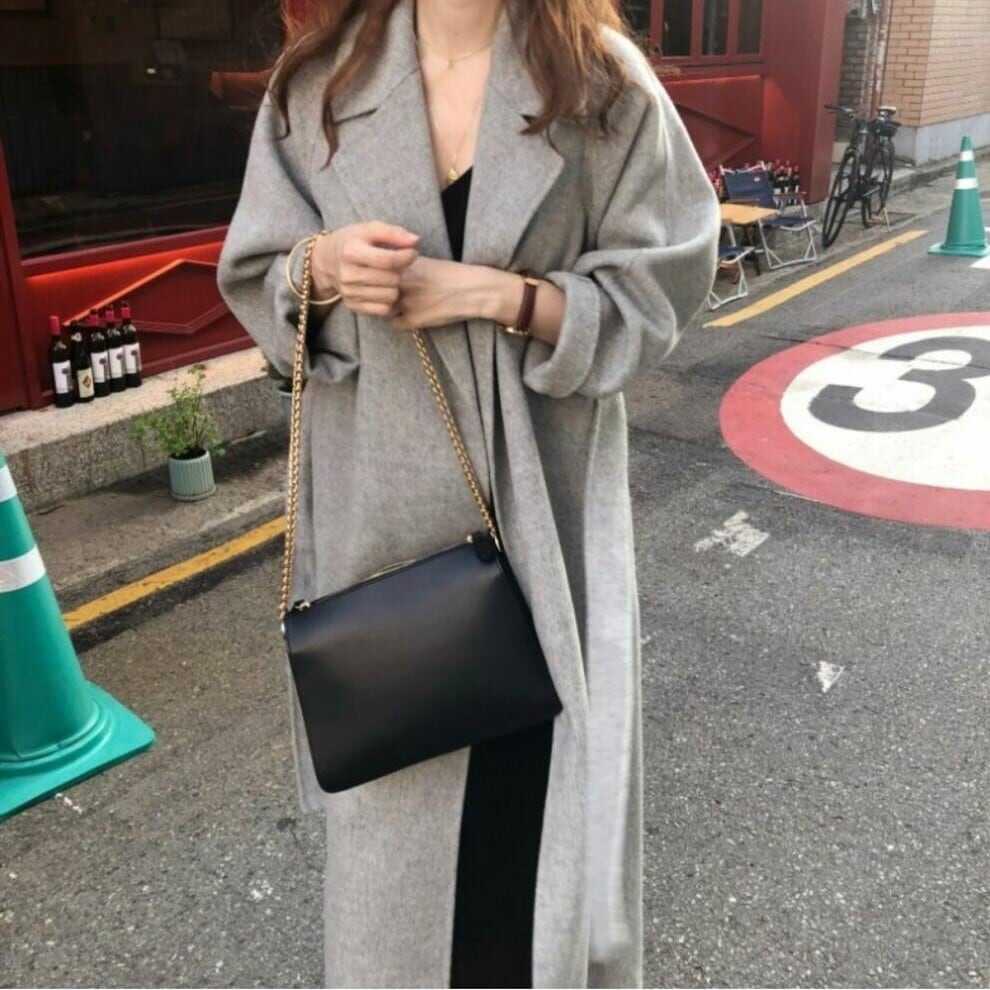 レディース コート 美シルエット ロング丈 チェスターコート 暖かい 防寒 ルーズシルエット ガウンコート 韓国 インスタ映え 高見え 可愛い かわいい かっこいい カジュアル 大人 上品 クラシック｜センス sense