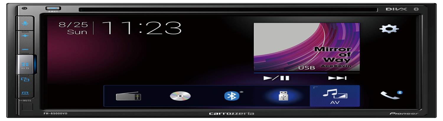 Pioneer パイオ ニア ディスプレイオーディオ FH-6500D V D 6.8インチ 2DIN CD D V D USB Bluetooth iPod i Phone AUX DSP カロッツェリア|Senses