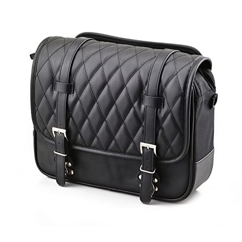 ヘンリービギンズ(Henly Begins) デイトナ バイク用 サイドバッグ 12L ブラック ダイヤパターン サドルバッグ DHS-21 24364