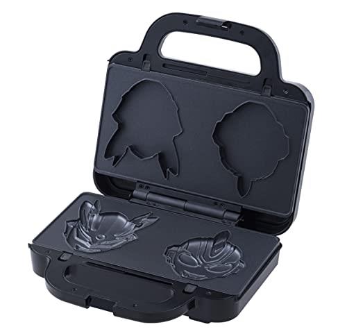 丸隆 パンケーキ ウルトラマン 2枚焼き 着脱式プレート 電気式 シンプル操作 簡単お手入れ MA-862 シルバー画像