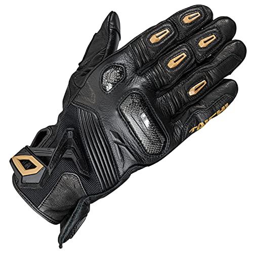 TAICHI(RSタイチ) バイク用 オールシーズン 革 タッチパネル対応 プロテクター内蔵 ラプター レザーグローブ RST441 BLACK/GOLD M