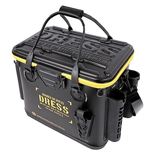 DRESS バッカン ブラック/オレンジ(メッシュポケット付き) 釣り用バケツ・バッカン 約34L ロッドホルダー EVA 多機能 釣り 釣り具 釣り用ケース 防水 収納コンテナ タックルバッグ