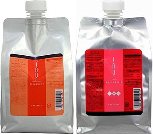 ルベル IAU イオ クレンジング クリアメント（シャンプー）1000ml＆イオ クリーム メルトリペア トリートメント1000ml 詰め替えセット