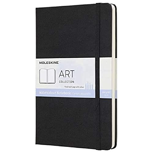 Moleskine Aquarell Notizbuch Large/A5, 200G-Aquarellpapier, Hard Cover, Schwarz
