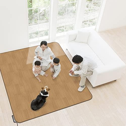 明和グラビア印刷 ホットカーペットカバーとしても使える!!雨合羽中敷き BR(肌理) AHW-1002 HH 185cm×185糎 2帖用 赤銅色
