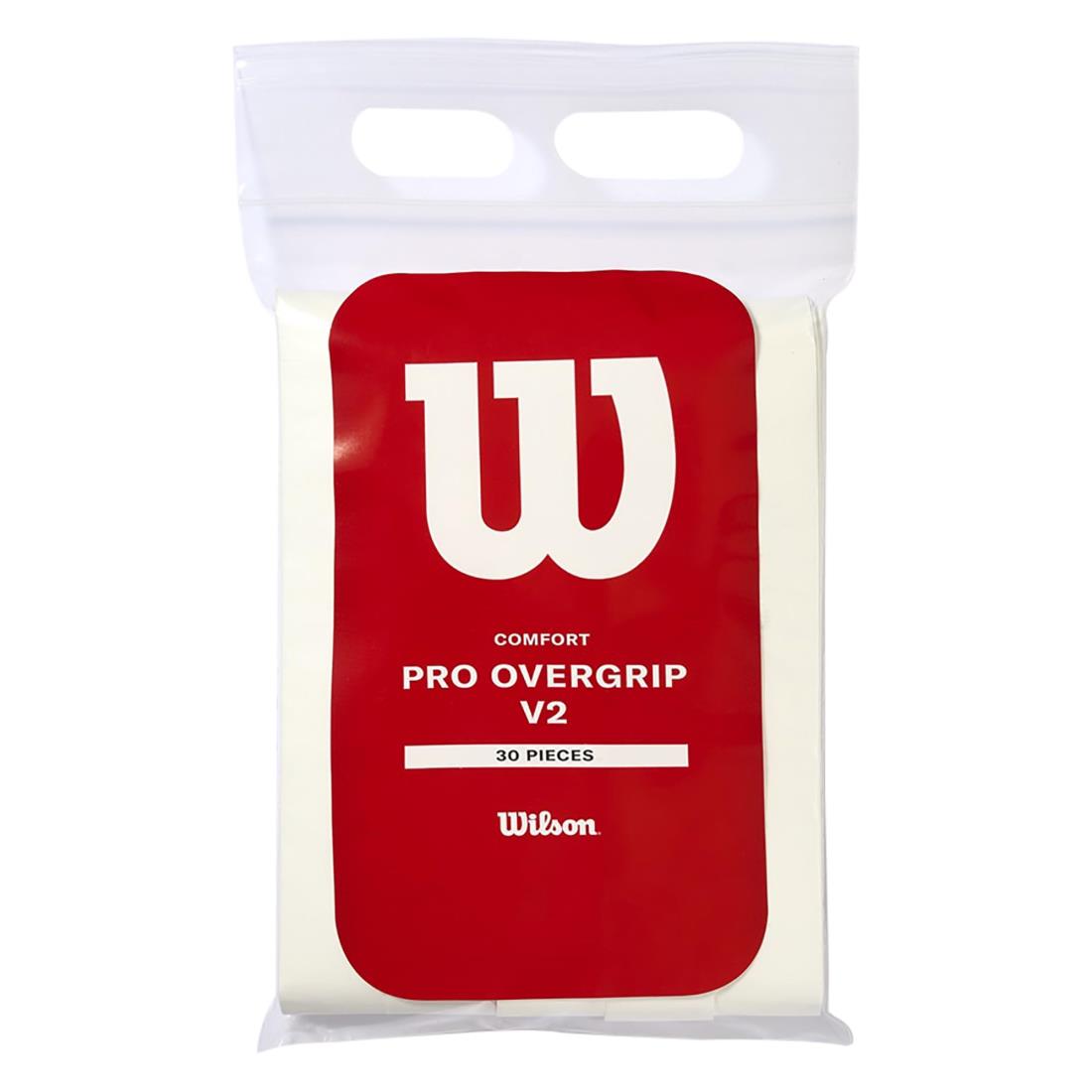 Wilson(ウイルソン) テニス バドミン トン グリップテープ プロオーバーグリップ V2.0 30個入り ホワイト WR8449901001 ウィルソン
