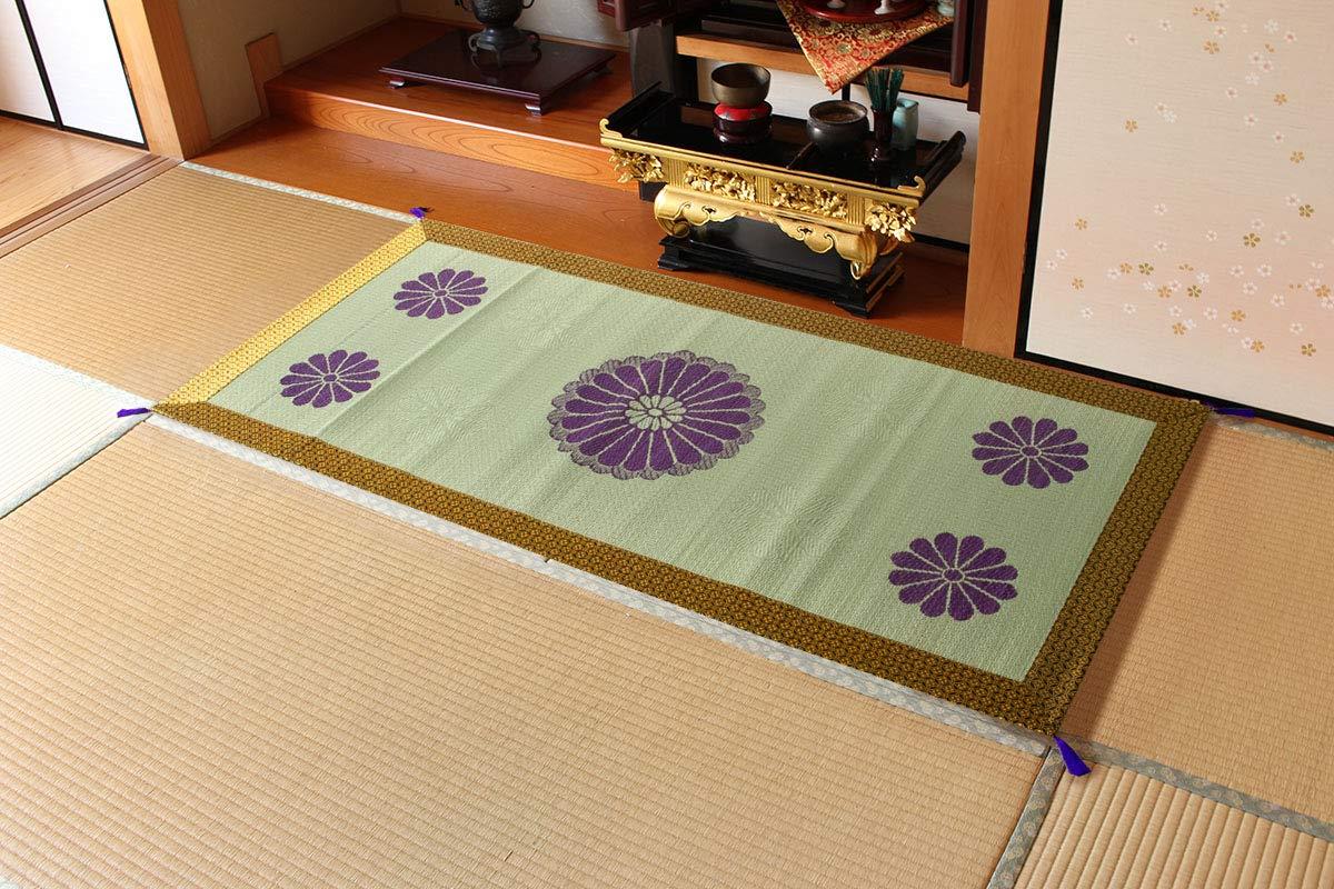 イケヒコ い草 目の前 仏前 ござ 国産 袋織 三千院 約88×180糎 #3109259 ゴールド
