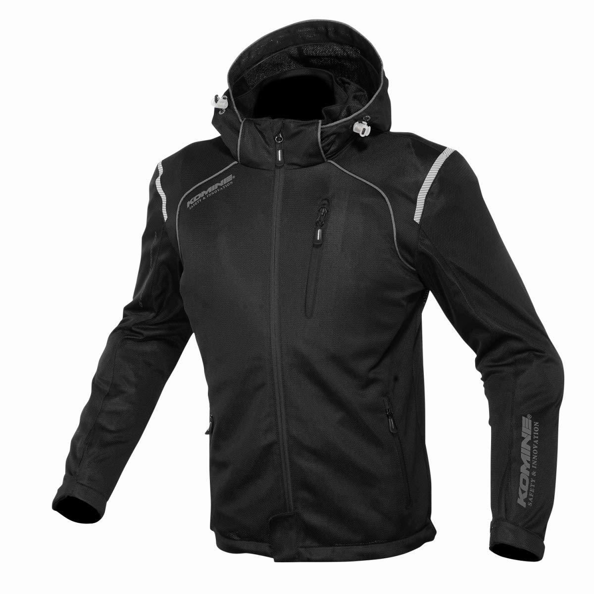 KOMINE バイク用 ジャケット プロテクトフルメッシュパーカ JK-135 1212 春夏向け CE規格レベル2 メッシュ素材 プロテクター 07-135 メンズ SolidBlack S