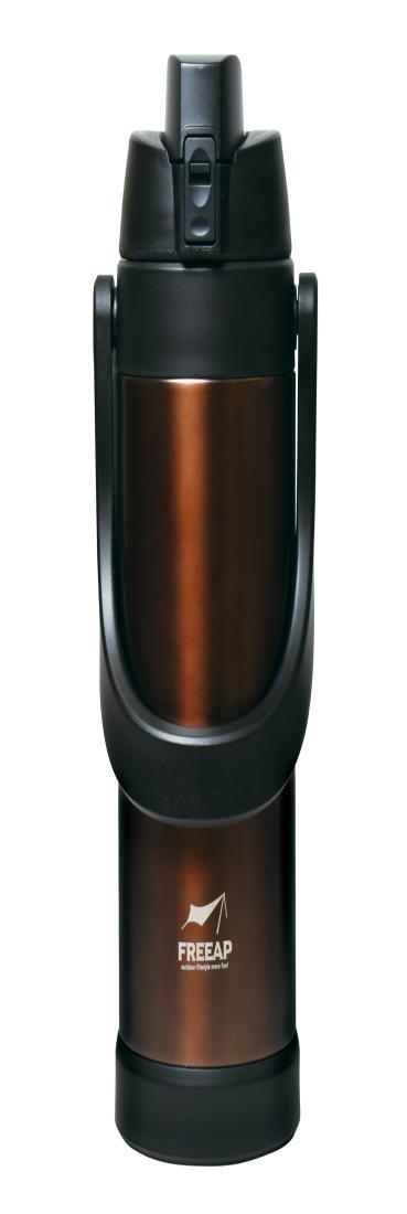 FREEAP 保冷 水筒 大容量 2リットル スポーツジャグ ワイド口径 洗いやすい アウトドア K-10818 (メタリックブラウン)