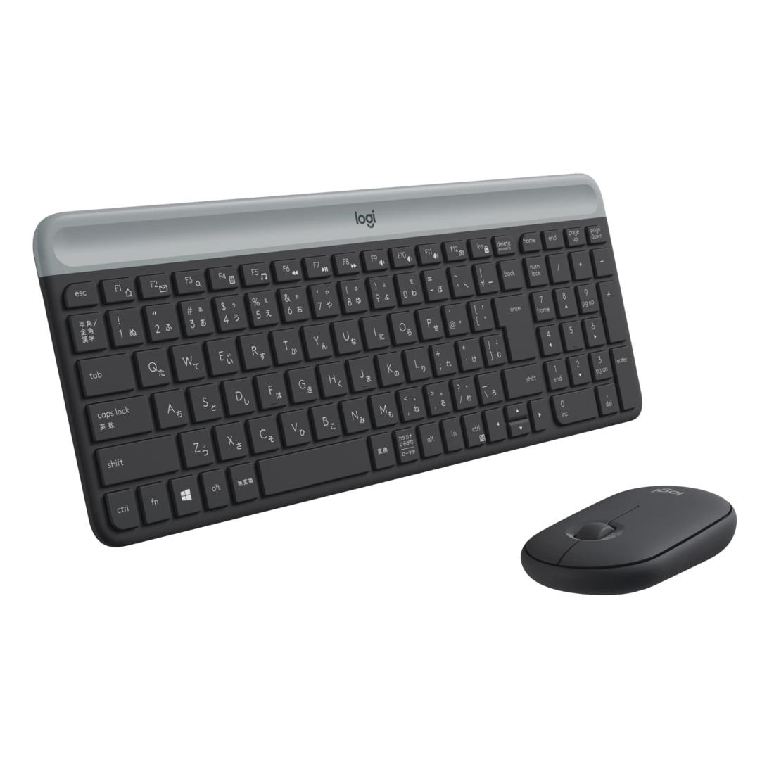 Logicool(ロジクール) 静音 無線電話二十日鼠 鍵盤 仕掛ける 黒鉛 薄型 USB繋ぎ合わせる 小型 無線電話鍵盤 薄型 テンキー 無線電話 Windows Chrome Surface MK470 国内置き目品