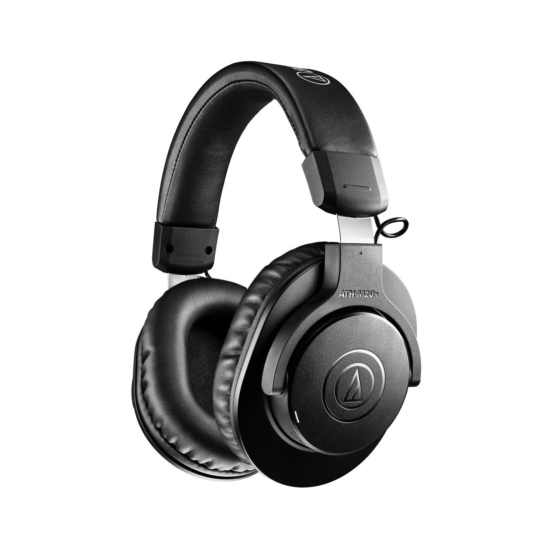 オーディオテクニカ ATH-M20xBT ワイヤレスヘッドホン Bluetooth 有線対応 ヘッドフォン 40mmCCAWボイスコイルドライバー 216gの軽量ボディ マルチポイント 低遅延モード 最大60時間再生 ハンズフリー通話 【国内正規品】 ブラック