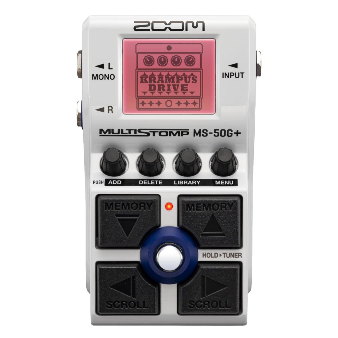 ZOOM ズーム MS-50G+マルチストンプペダル ホワイト 白 マルチレイヤーIR搭載 102種類のギターエフェクトを搭載 最新のドライブ、モジュレーション、ディレイ、リバーブ、コンプレッサ、フィルター、SFXを搭載 85種類のプリセットパッチ