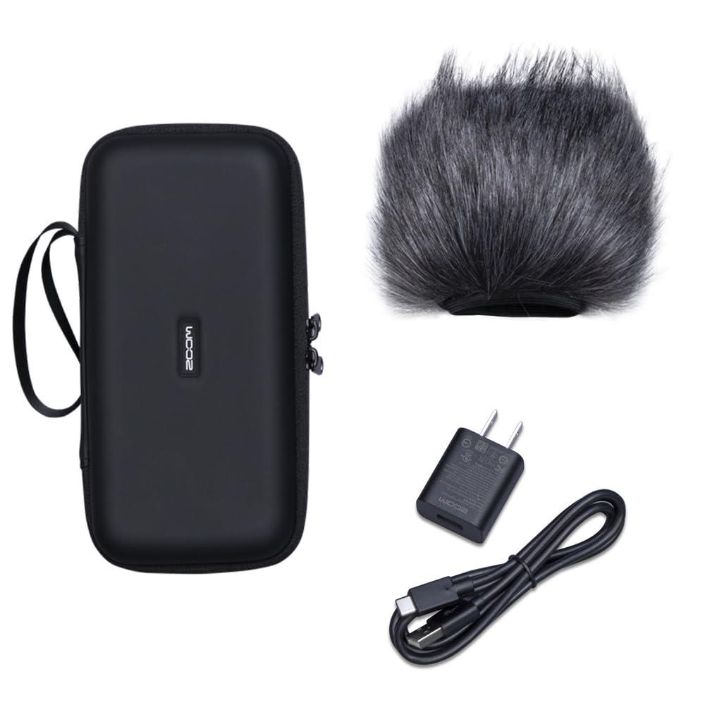 ZOOM ズーム APH-5s H5studio用アクセサリーパック ヘアリーウィンドスクリ ーン/専用ソフトシェルケース/ACアダプタ/USB-Cケーブル同梱｜Senses