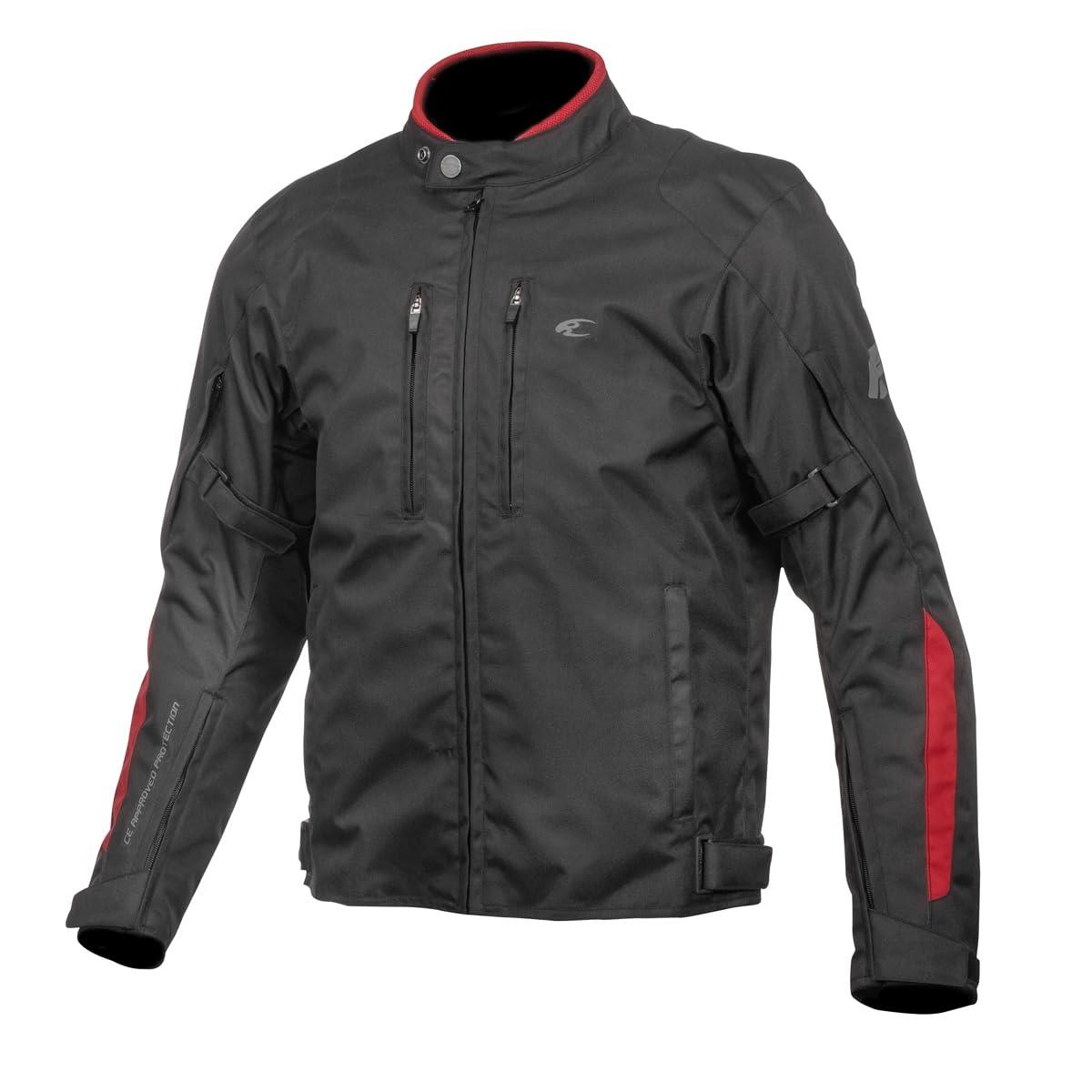 KOMINE バイク用 ジャケット プロテクトウィンタージャケット JK-603 1289 秋冬春向け 防水 防寒 CE規格 プロテクター 07-603 メンズ ブラック/レッド 3XL|Senses