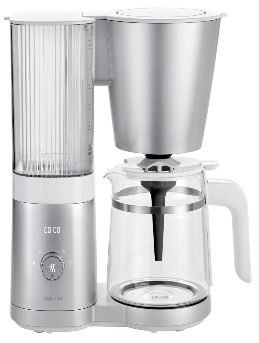 ZWILLING ツヴィリング エンフィニジー コーヒー 自動 アロマ抽出 大容量 10杯 保温機能 予約タイマー クリーニングモード 水硬度設定 【日本正規販売品】 Enfinigy Glass Drip Coffee Maker 53103-400