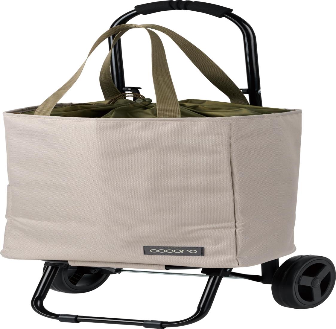 レップ(Rep) Cocoro(コ・コロ) ショッピングカート トート カートセット ベージュ 22L 荷物フック付き 折り畳み式 保冷 保温 エコバッグ 買い物 おしゃれ 可愛い シンプル 便利 コンパクト 軽量 キャンプ 運動会 花見 運動会 550724