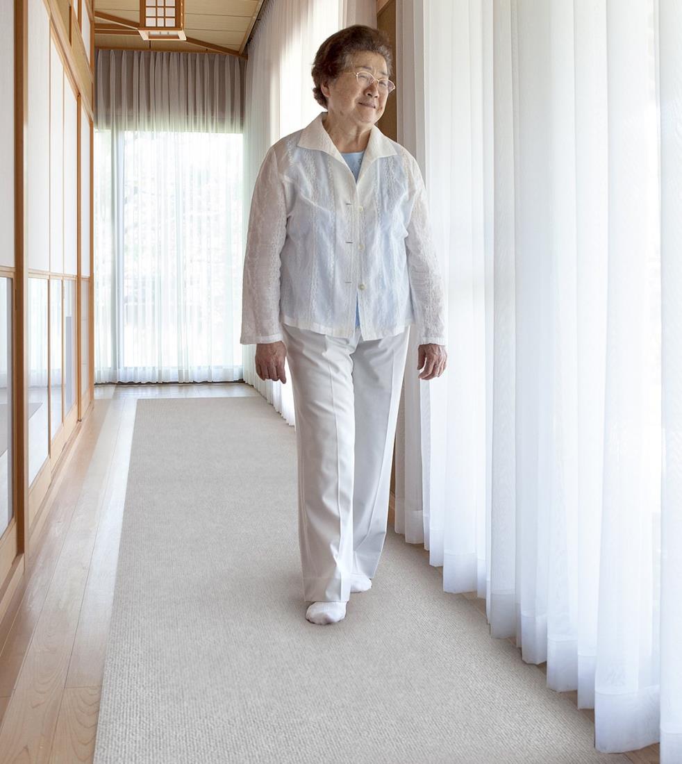 サンコー 廊下敷き 引っ敷き 引っ敷き はっ水 消臭 日本製 おくだけへばり着く ロング引っ敷き 90×800糎 点火装置薄墨色 KP-52